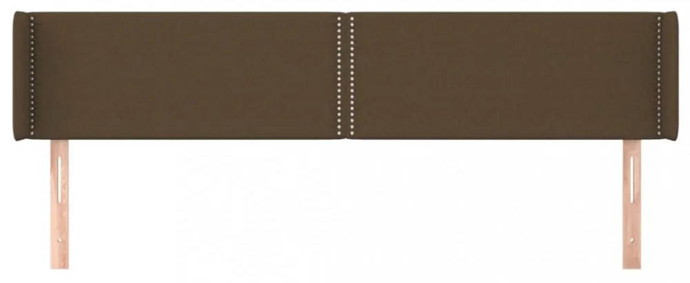 sötétbarna szövet fejtámla 163x16x78/88 cm