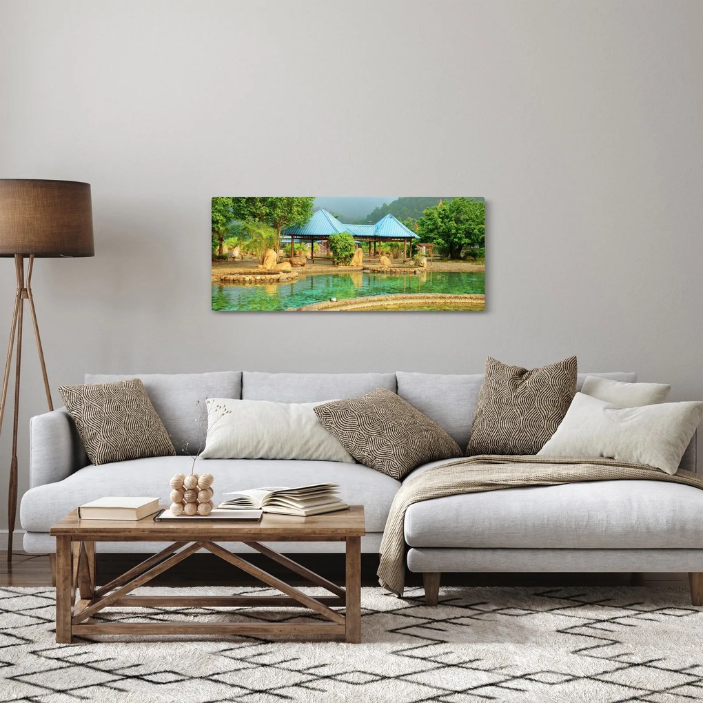 Kép - Shanghai, hotel, park (120x50 cm)