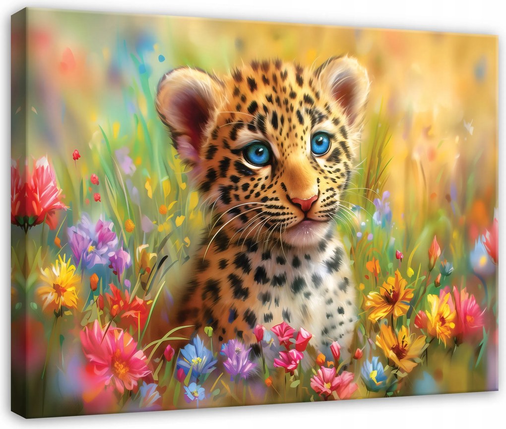 Gyerekszoba Vászonkép Párduc Falra Modern 100x70