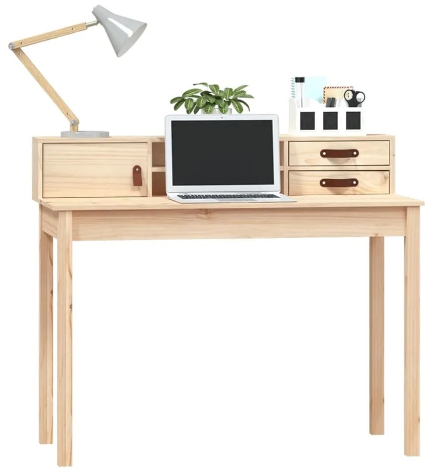 vidaXL tömör fenyőfa íróasztal 110 x 50 x 93 cm