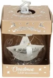 Karácsonyfadísz Led Ezüst Karácsony