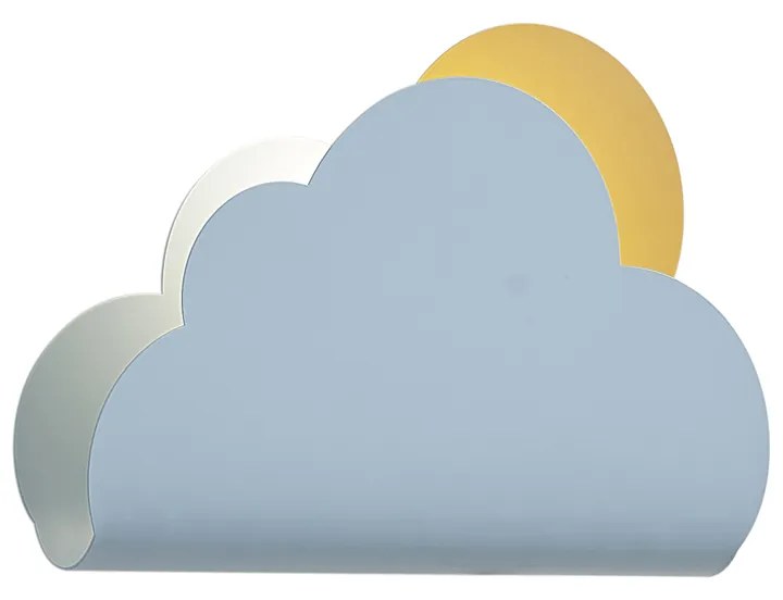 Gyerekszobai fali lámpa kék felhővel és nappal - Cloudy