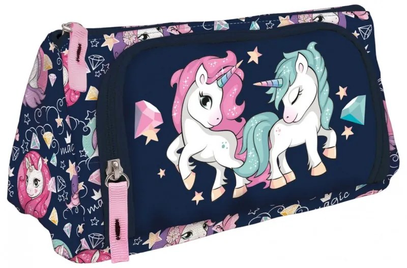 Háromszög alakú tolltartó - The unicorn shine
