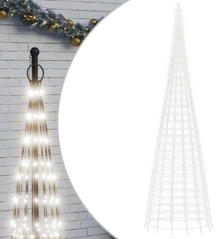 hideg fehér LED karácsonyfa zászlórúdra 3000 LED 800 cm