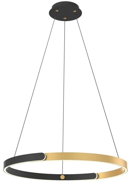 Zuma Line MD4417-1M-3BGD - LINOS LED csillár 30W 230V fekete/arany