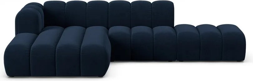 Sötétkék sarokkanapé (bal oldali) Lupine – Micadoni Home