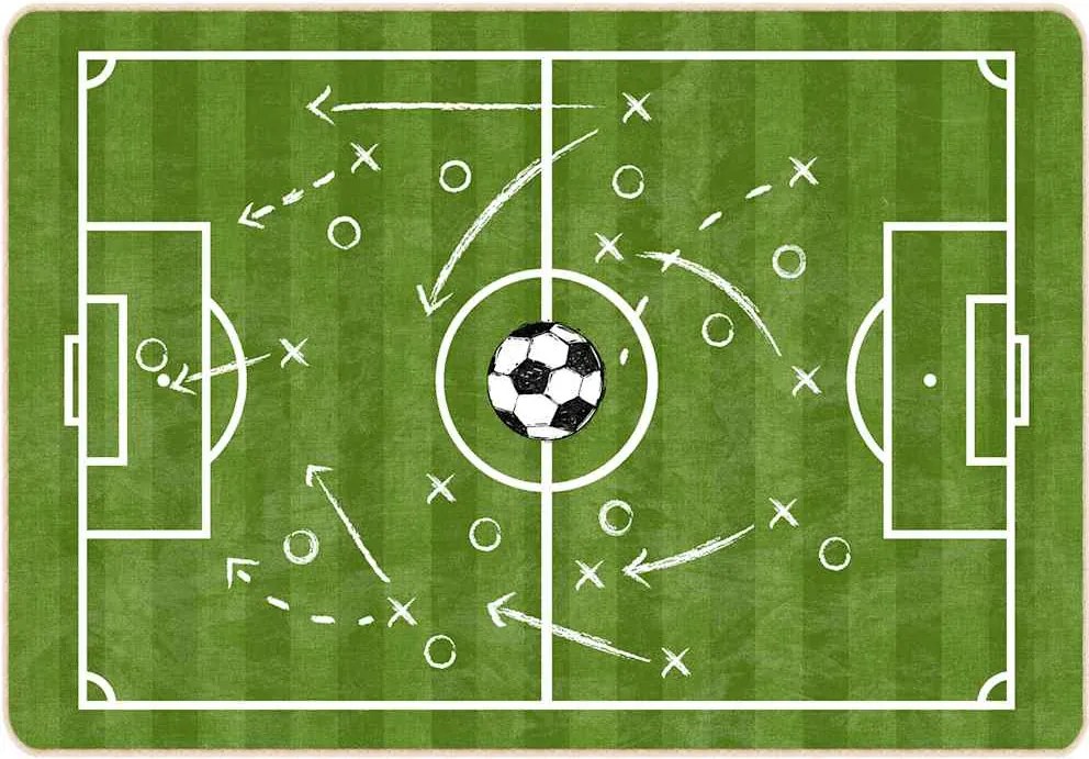 vidaXL zöld mosható csúszásgátló futballpálya gyerekszőnyeg 160x230 cm