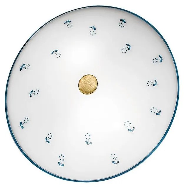 Kolarz 731.U12.4.17- Mennyezeti lámpa NONNA 2xE14/60W/230V átm. 32 cm kék/réz