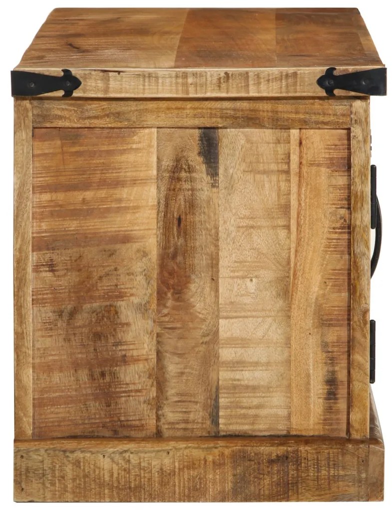 Cipőpad 110x38x45 cm Tömör Fa Rusztikus Mangó