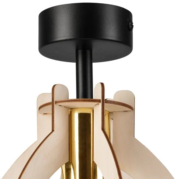 Felületre szerelhető csillár LANDO 1xE27/15W/230V bükkfa