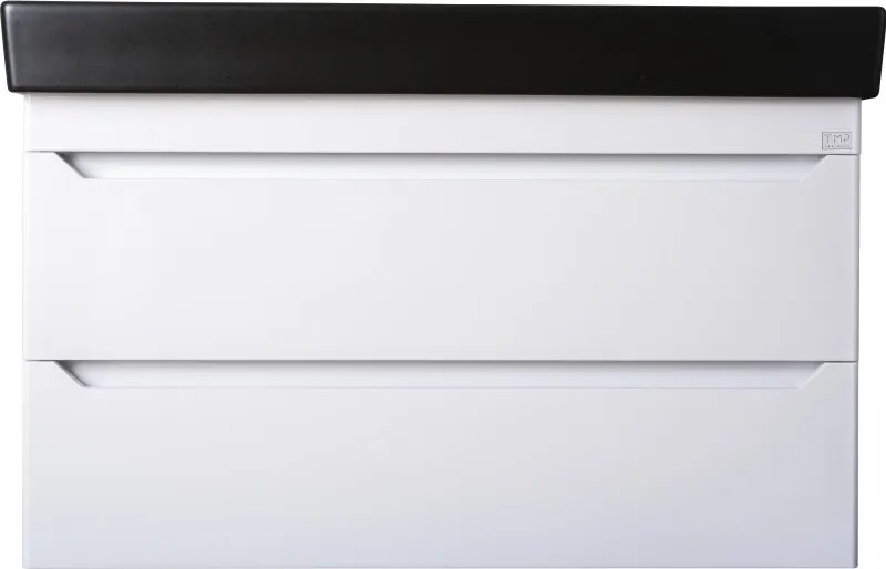 TMP SHARP 100 fali fürdőszobabútor - CeraStyle SHARP FEKETE mosdóval - 100 x 48 cm