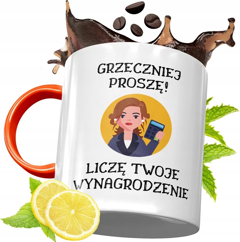 Narancssárga Bögre Könyvelőnek Ajándék fényképes nyomattal