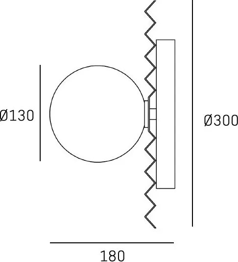 Cosmolight modern fali lámpa marbella arany cosw01418au