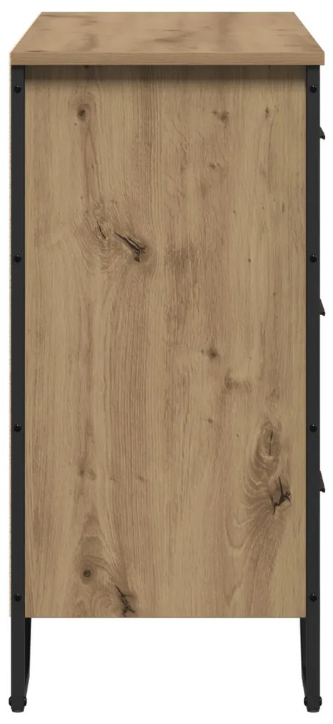 Fiókos Szekrény Kézműves Tölgy 91x35,5x74,5 cm Mérnöki Fa