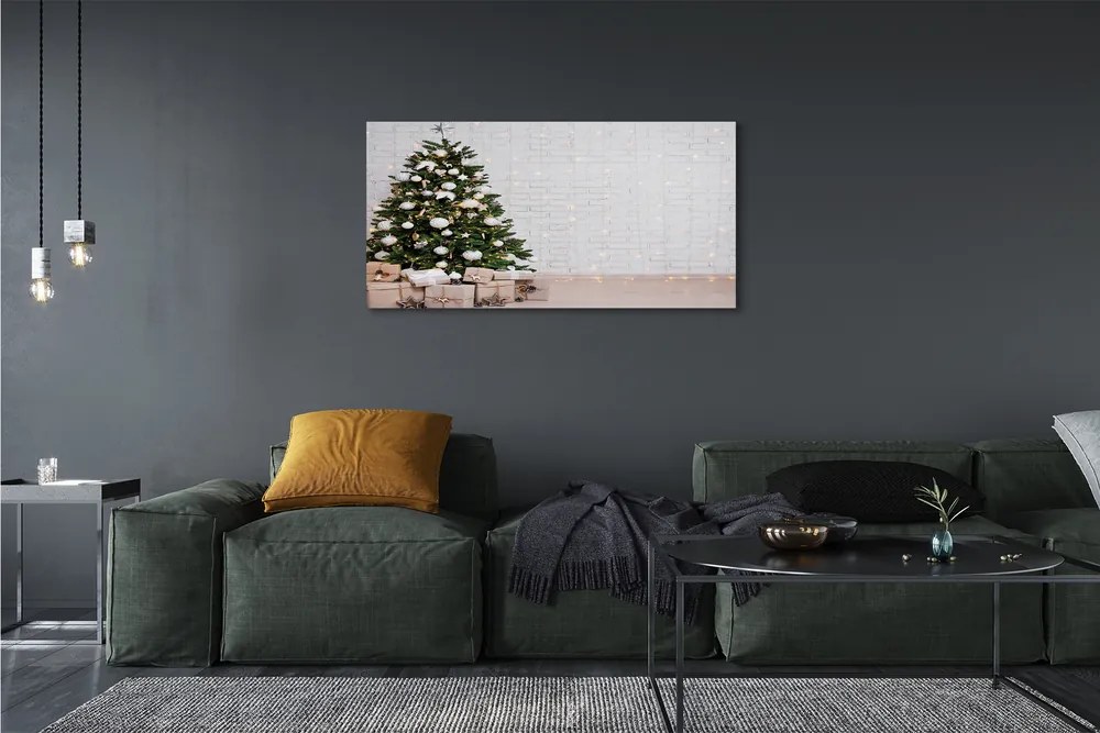 Canvas képek Karácsonyfa díszítés ajándék 125x50 cm