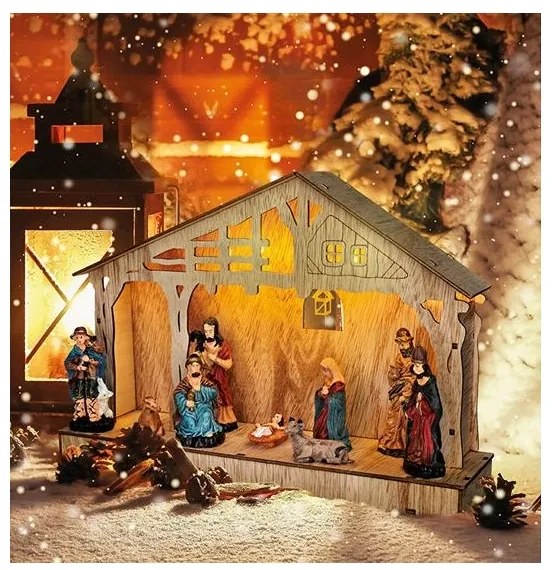 Solight 1V259 - LED karácsonyi dekoráció LED/2xAA betlém