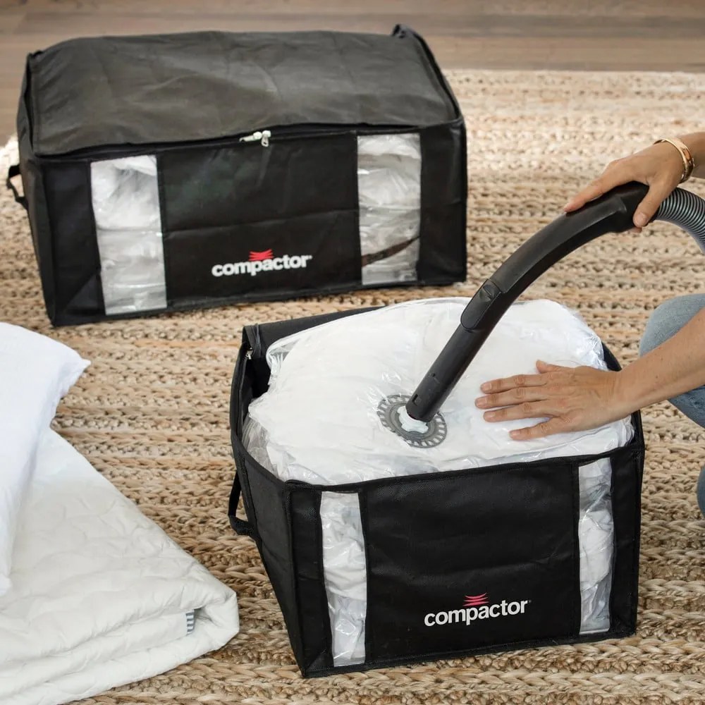 XXL Black Edition 3D Medium fekete ruhatároló doboz, 125 l - Compactor
