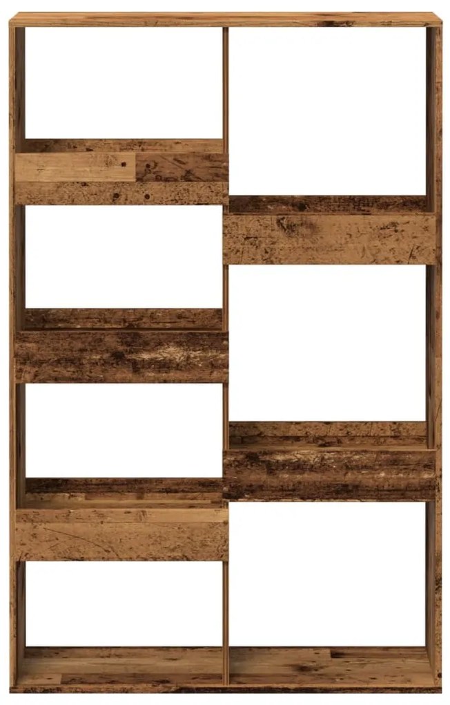 antik fa színű szerelt fa könyvespolc 100 x 33 x 155,5 cm