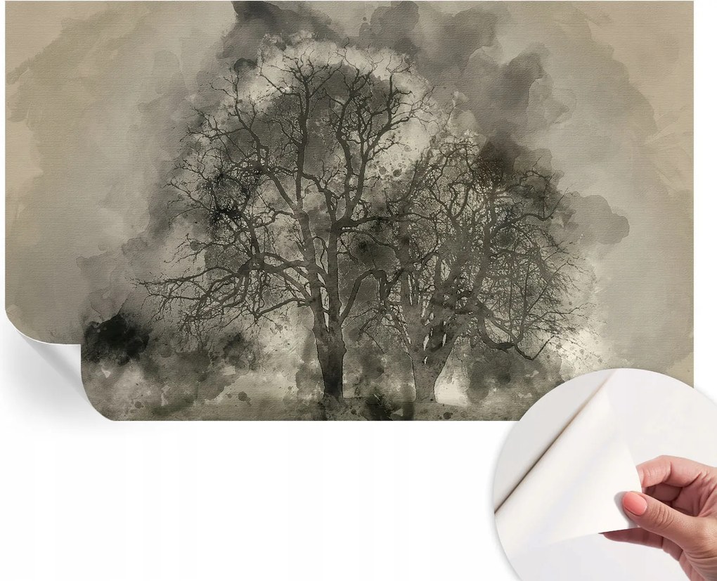 Divatos öntapadós fali tapéta Furnér Rejtélyes fák 416x254 cm