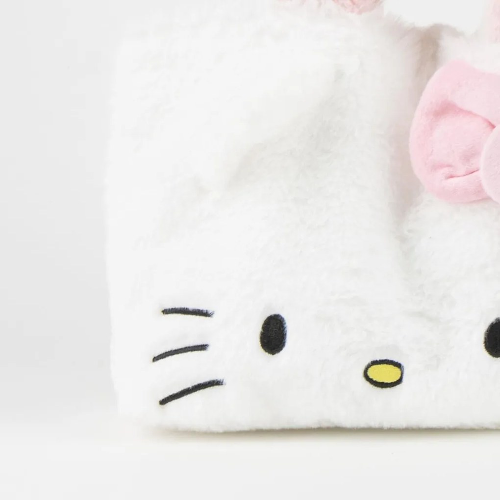 Hello Kitty White plüss shopping bag, bevásárlótáska 30 cm
