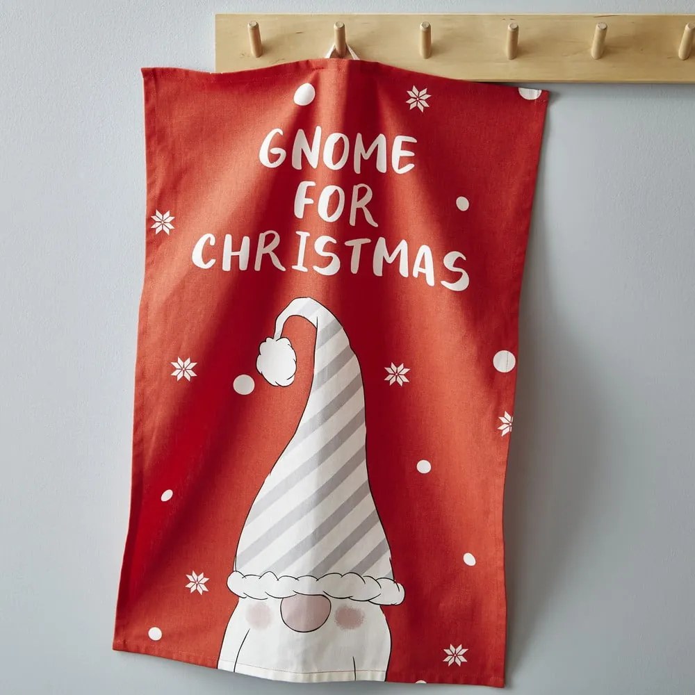 Pamut konyharuha szett karácsonyi mintával 4 db-os 50x70 cm Gnomes – Catherine Lansfield