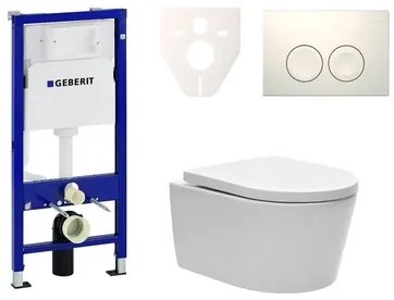 Fali WC szett Geberit előtétfalas szereléshez + SAT Brevis WC SIKOGES6W1