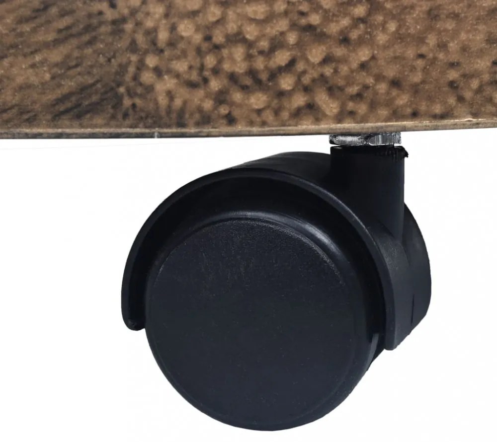6 db bronzszínű gurulós műanyag virágtartó 38 cm