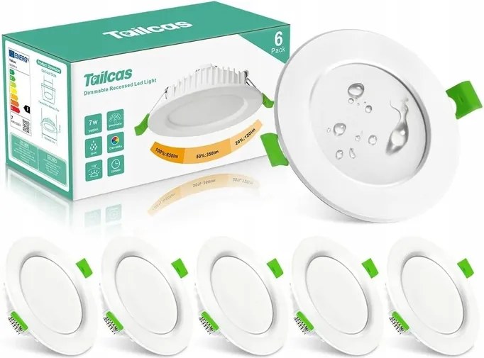 Mennyezeti Világítótest Led Reflektor 7W Led 75-95mm meleg fehér 6db