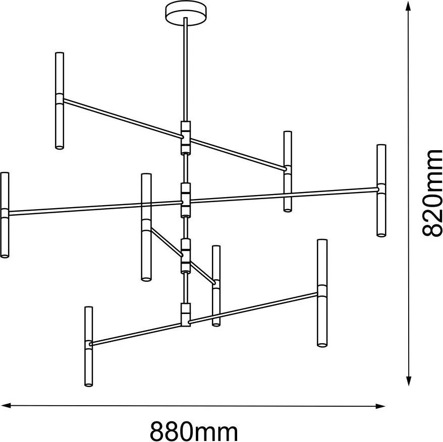 ANTIGO 8392 LIVI Modern Led Függesztett Lámpa Fényes Sárgaréz G9 IP20