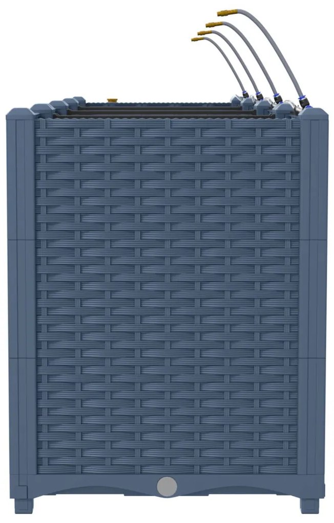 Kerti ültetők Szürke 160 x 40 x 52 cm Acél