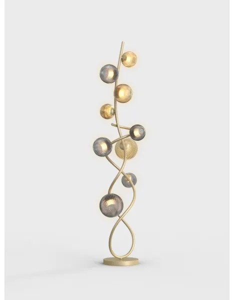 Wofi 3015-904 - LED Állólámpa METZ 9xG9/3,5W/230V arany/szürke