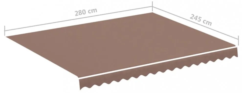 barna csere napellenző ponyva 3 x 2,5 m