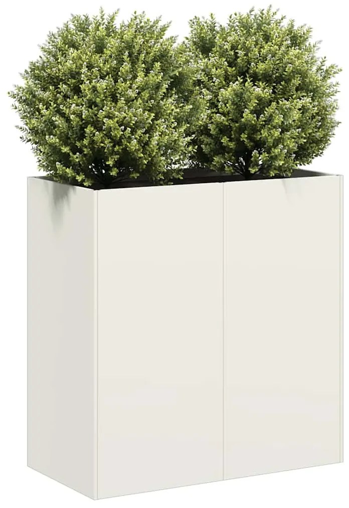 vidaXL ültetvény Fehér 80x40x80 cm Hidegen hengerelt acélból