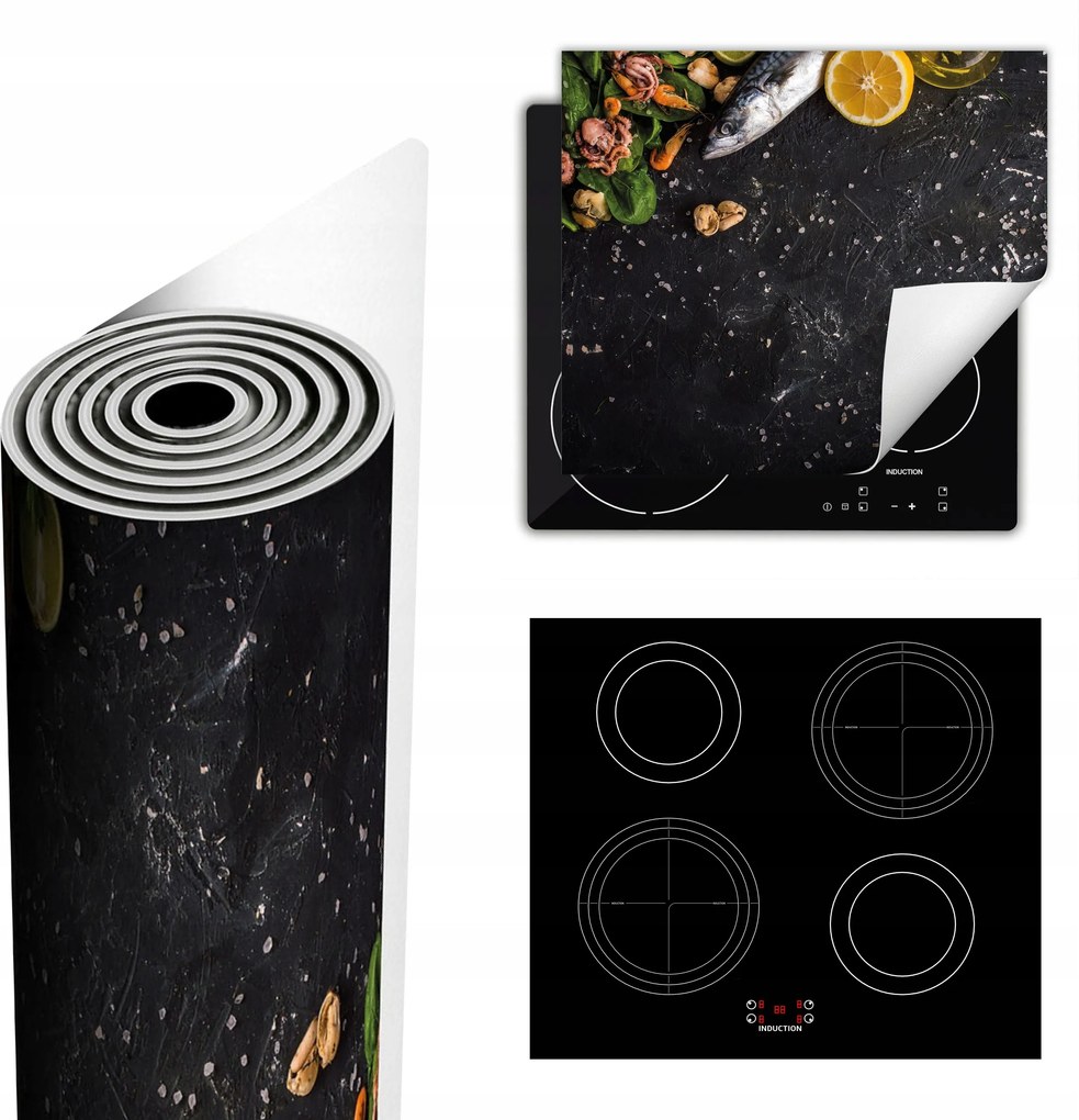 Tűzhelyvédő Szőnyeg Több Hely 60x52 pala tenger gyümölcsei