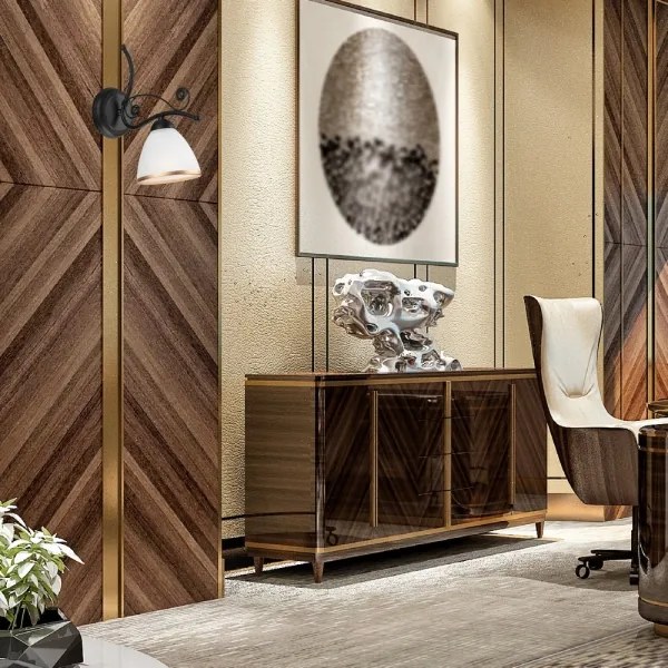 Fali lámpa RETRO II 1xE27/60W/230V matt fekete