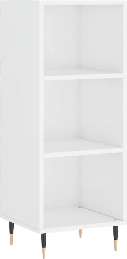 vidaXL magasfényű fehér szerelt fa tálalószekrény 34,5 x 32,5 x 90 cm