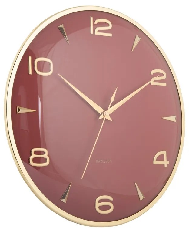 Karlsson 6017RD dizájner falióra, piros, átmérő:40 cm