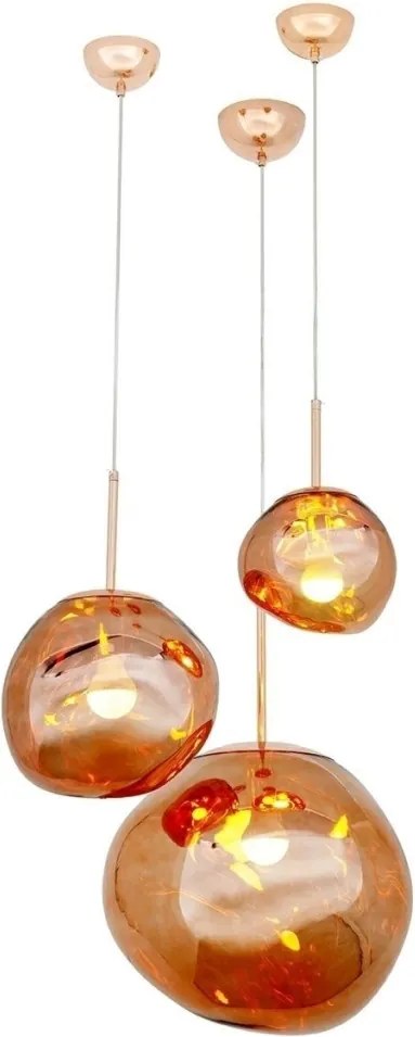 KING HOME JD8042 FUSION Modern Függesztett Lámpa Réz E27 IP20