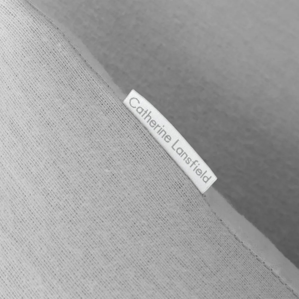 Szürke kétszemélyes-hosszabbított flanel ágyneműhuzat 230x220 cm Brushed – Catherine Lansfield