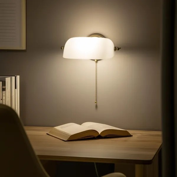 Brilagi - BANK OFFICE fali lámpa 1xE27/60W/230V sárgaréz/fehér