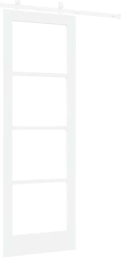 Csúszóajtó Fehér 73.5 x 211 cm Fa és fém
