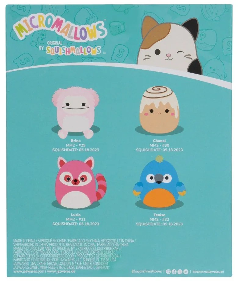 Plüssjáték szett 4 db-os Micromallows 4Pack – SQUISHMALLOWS