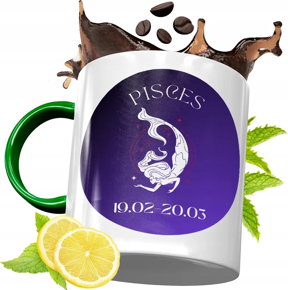 Bögre Zöld Csillagjegyek Horoszkóp Ajándék fényképes nyomtatással