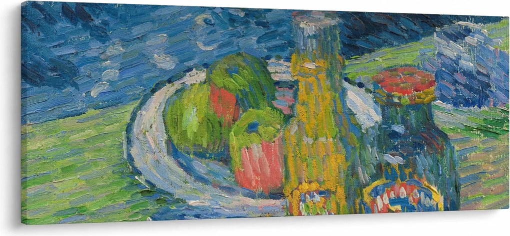 Kép - Alexej von Jawlensky, Still Life with Bottles and Fruit, reprodukciók (120x50 cm)