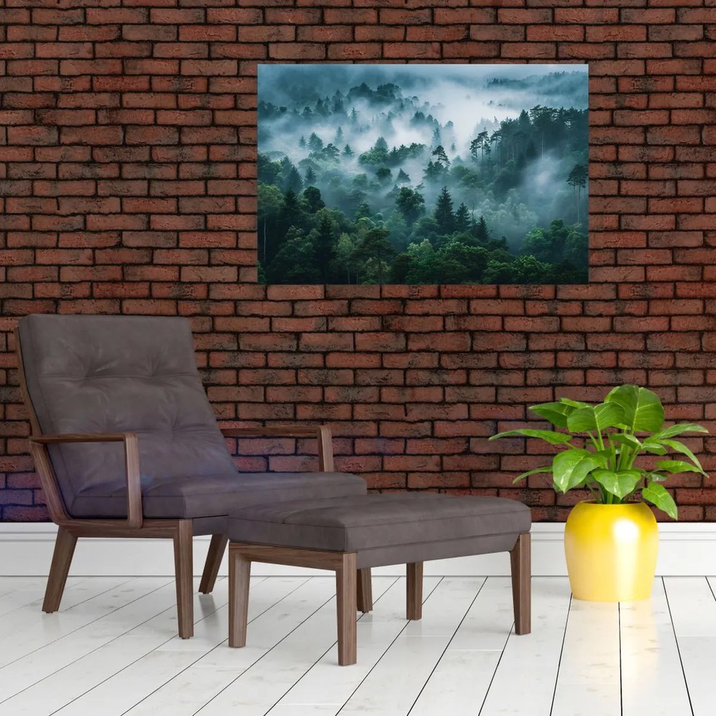 Kép - Erdő ködben (90x60 cm)