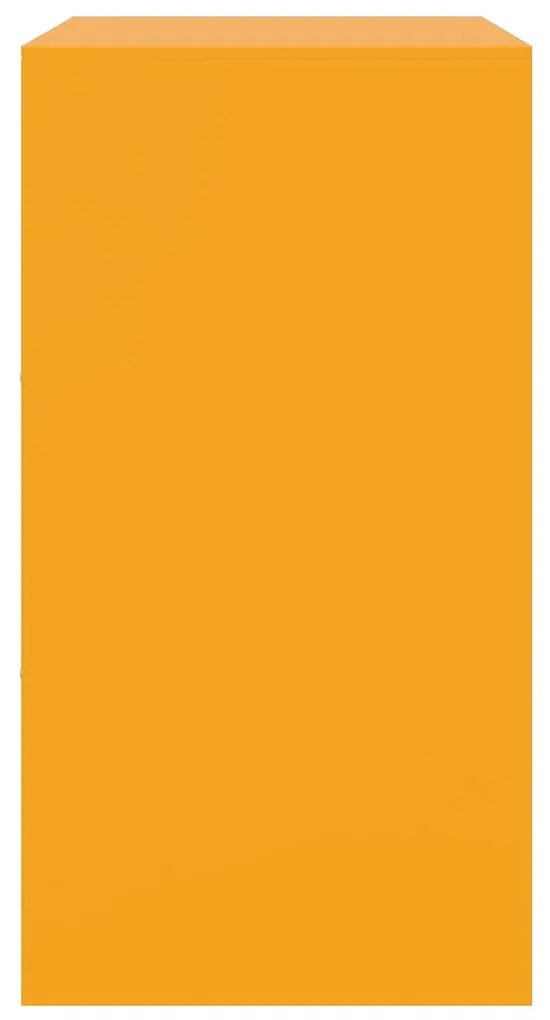 vidaXL mustársárga acél tálalószekrény 67 x 39 x 73 cm