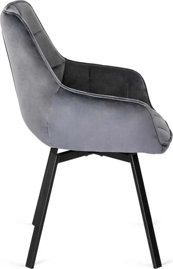 Szürke Bársony Forgó ÉtkezőszékLUNA