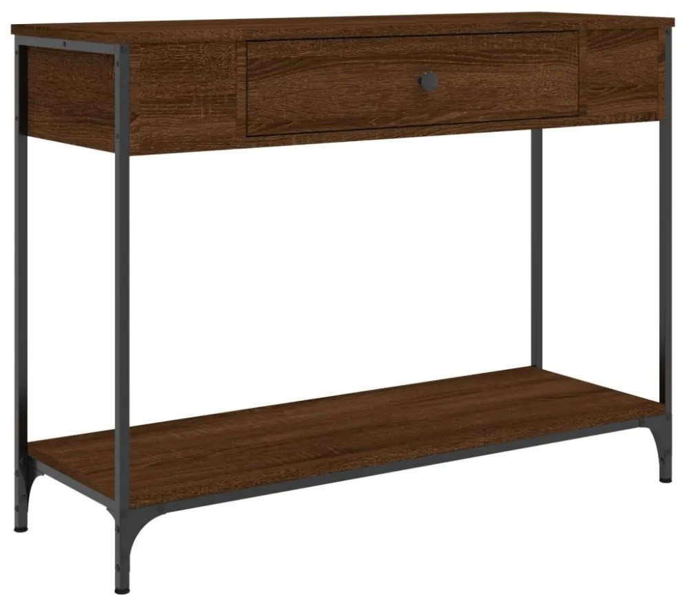 vidaXL barna tölgyszínű szerelt fa tálalóasztal 100 x 34,5 x 75 cm