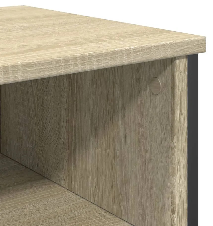 sonoma tölgy színű szerelt fa dohányzóasztal 100x35x74,5 cm