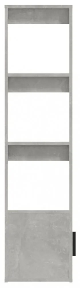 betonszürke szerelt fa tálalószekrény 80x30x119,5 cm